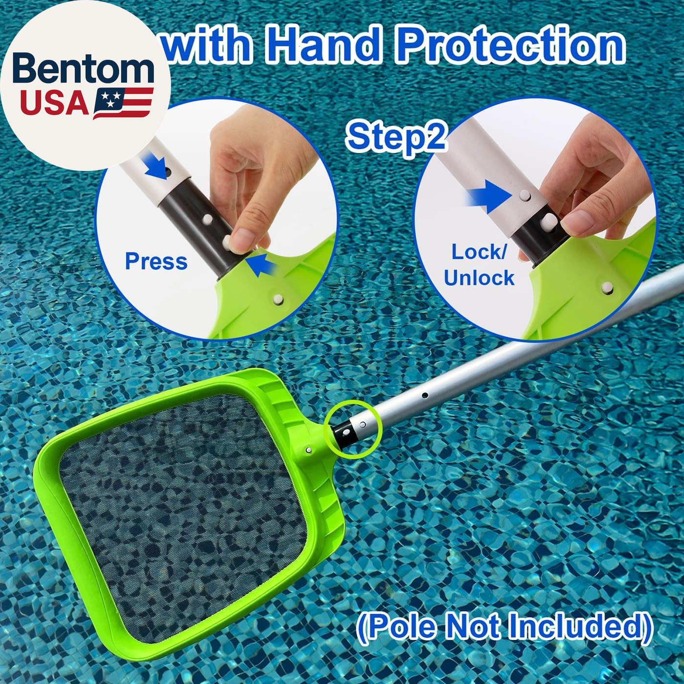 Pool Skimmer Net Heavy Duty Leaf Rake for Swimming Pool Spa Pond Cleaning