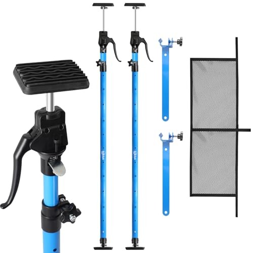 2PK 79 inch Heavy Duty Adjustable Cargo Bars,200LB Capacity，Non 2 Packs Blue