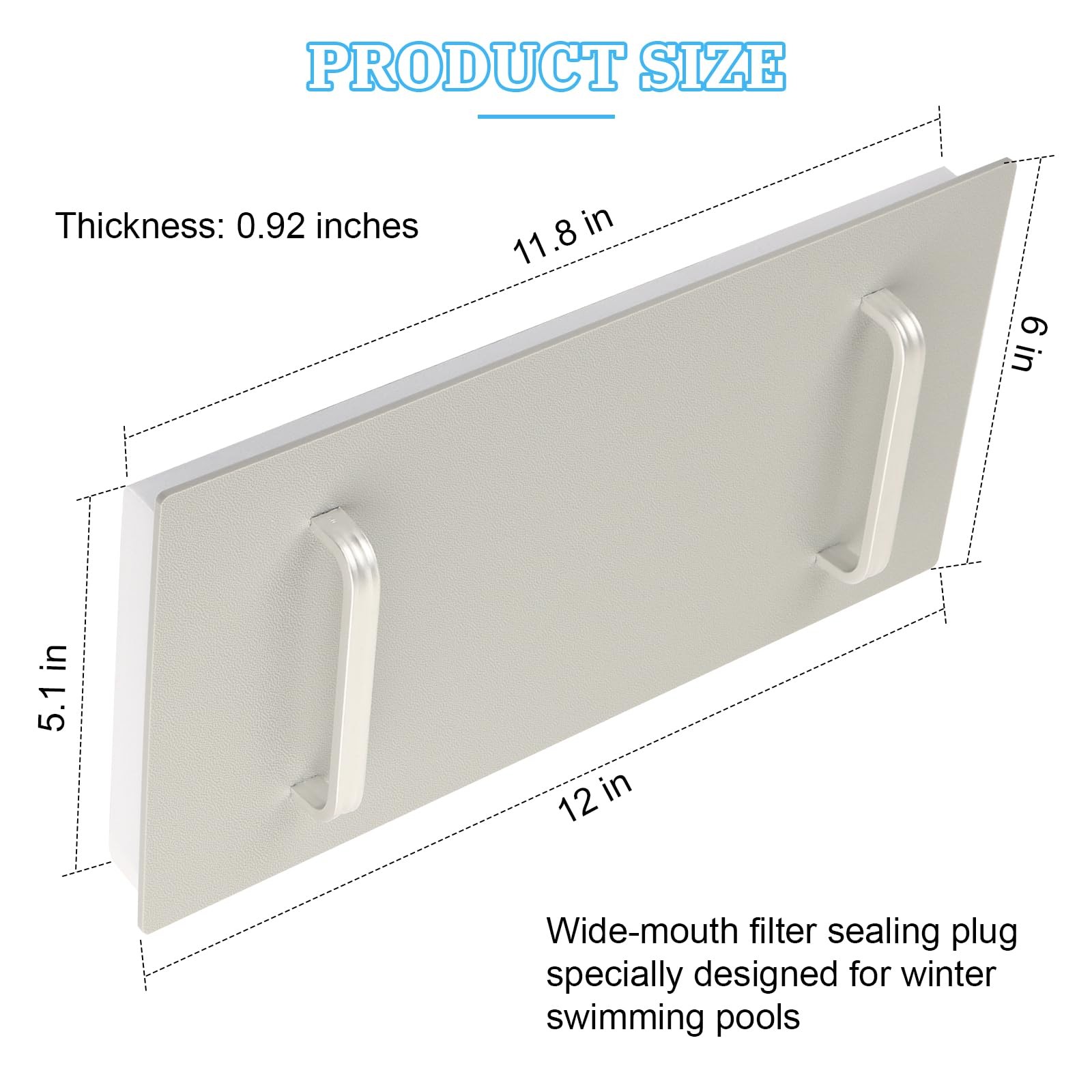 Above Ground Wide Mouth Skimmer Plug 11-1/2&Prime; x 4-7/8&Prime; Pool Skimmer Winter Plu…