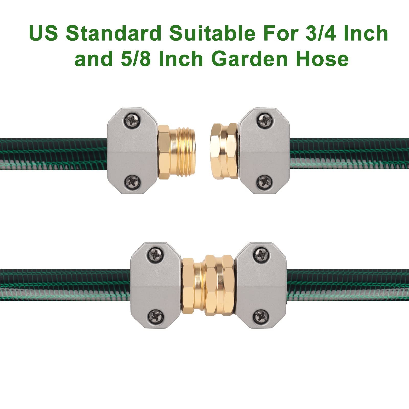 Hose repair kit,（3 Sets）garden hose 3/4 inches, Gold Silver Red