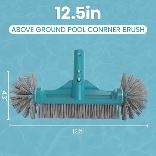 Plastic Pool Brushes 12.5&Prime; with Round Ends – 12&Prime;
