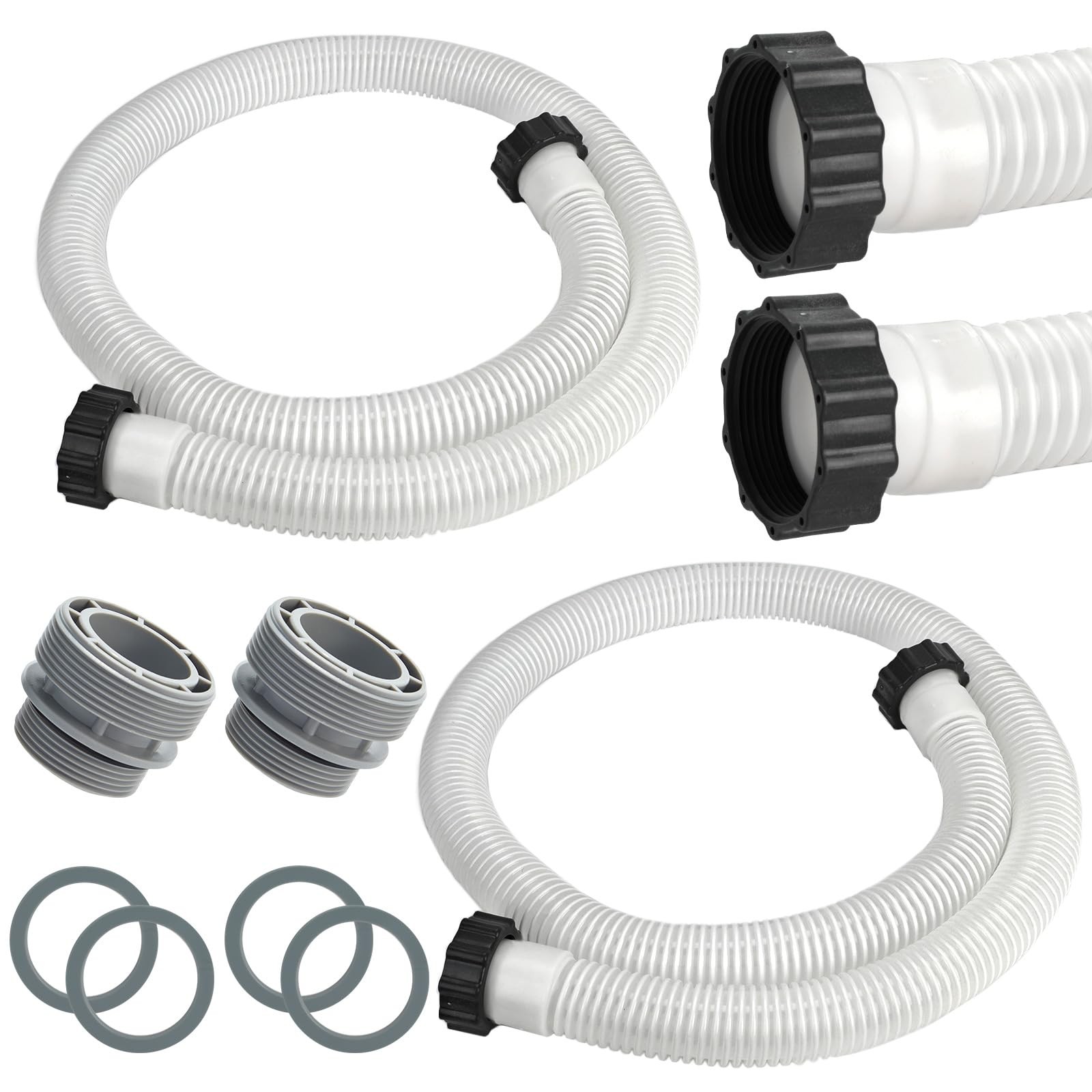 2 Pack 2026 Upgrade EVA 6ft/180cm long with a 1.5in/3.8cm diameter, White