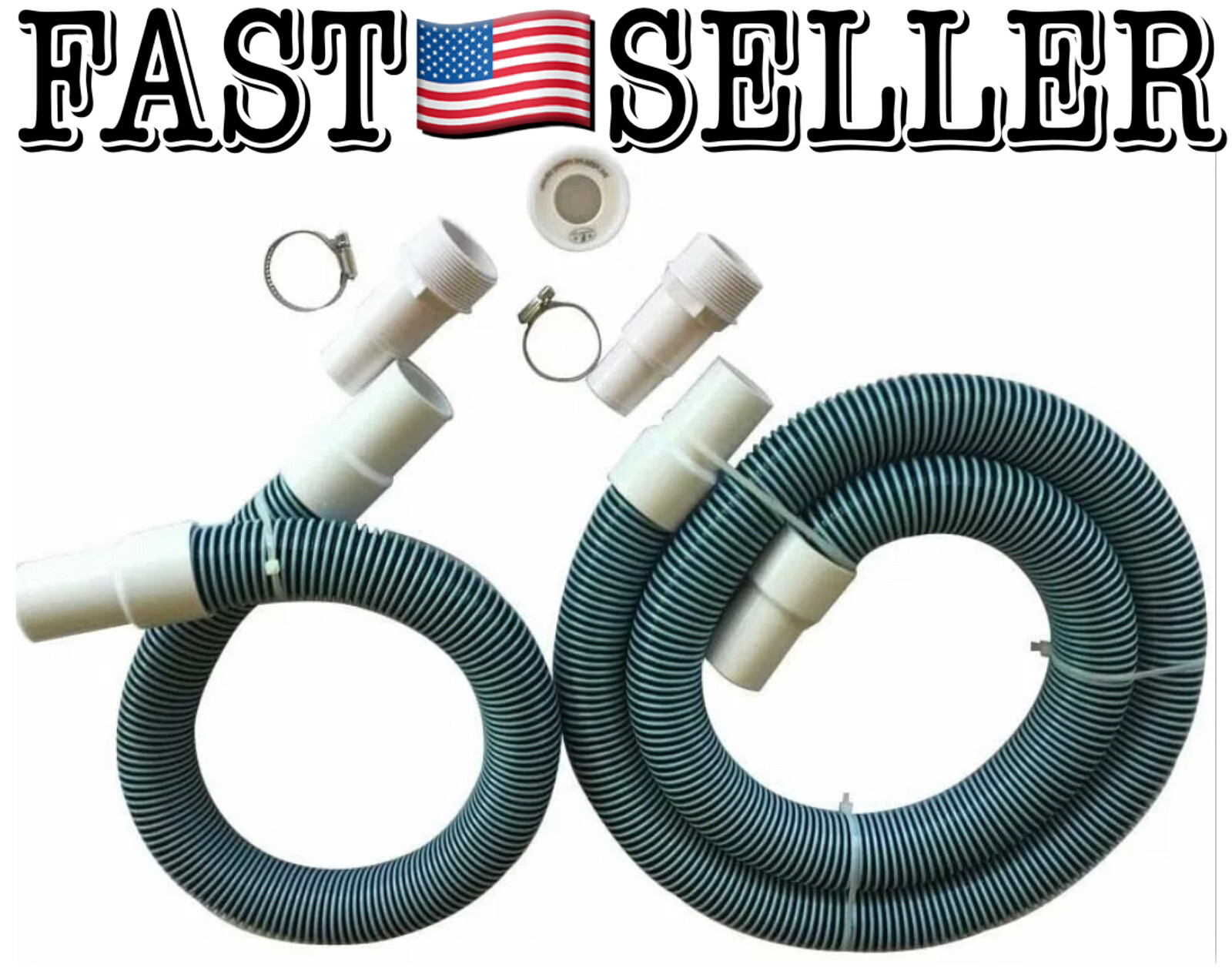 FibroPool Professional 1 1/2&Prime; Pool Filter Hose Replacement Kit 2×3 Feet – 2 pack
