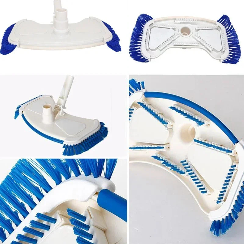Curved Vacuum Cleaner Suction Head Swimming Pool Cleaning Brush Spas Hotel Bath