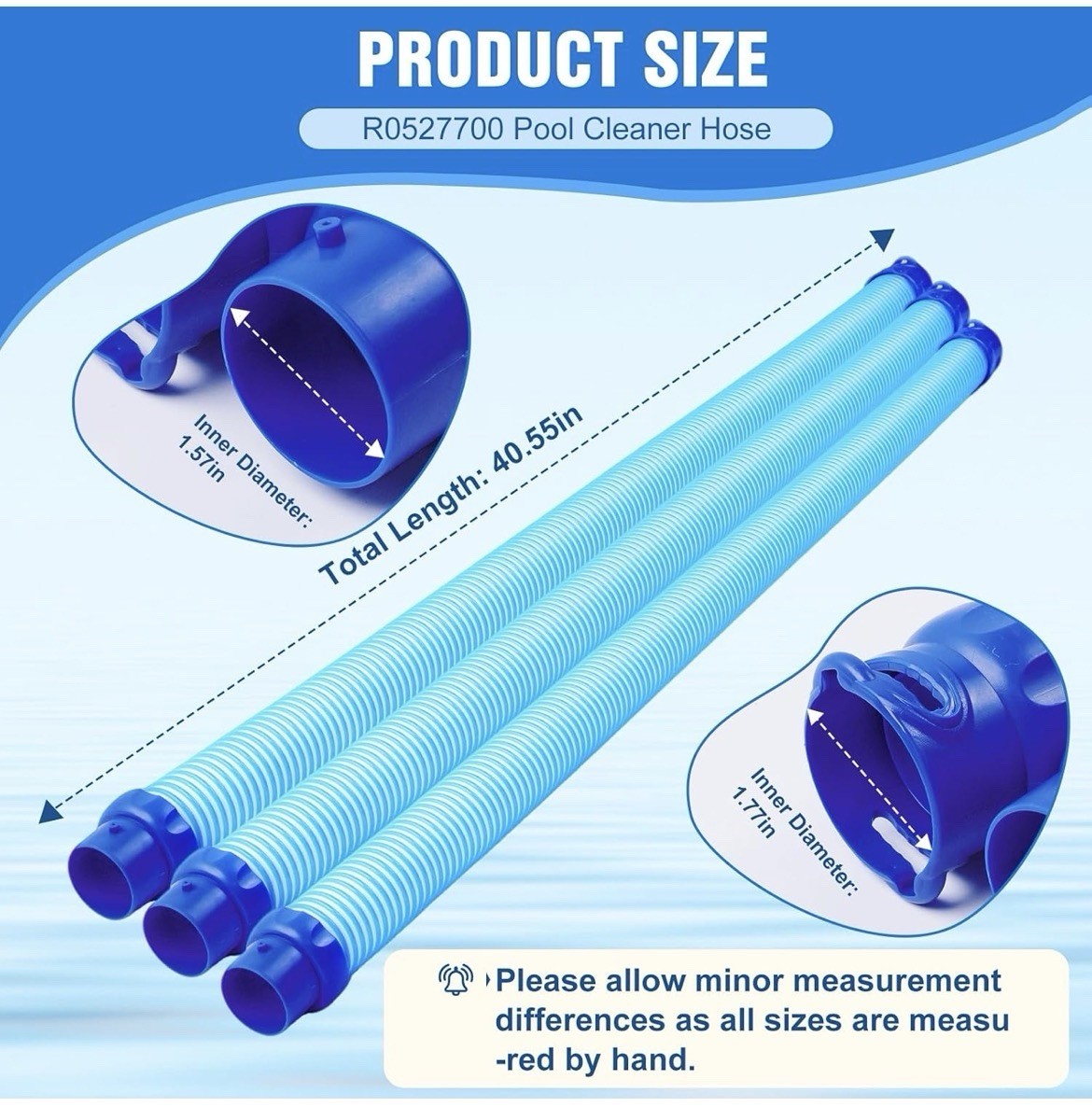 R0527700 Pool Cleaner Hose HDPE High Density Polyethylene Twist-Lock, Weather