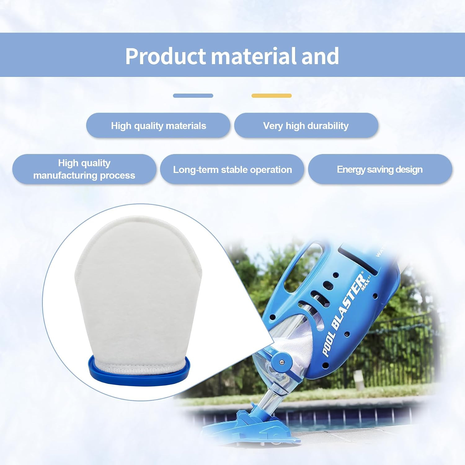 P30X022XF PBW022XF X-treme Multilayer Filter Bag for Handheld Pool Vacuums, C…