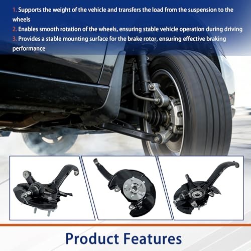 Left Knuckle and Hub Unit Replacement for Accord 2008-2012 Replacement for