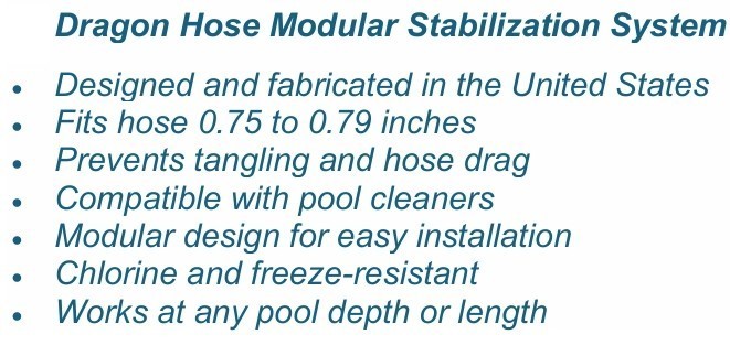 Pool Cleaner Hose Anti-Tangle Snap-On Stabilizers for 0.75&Prime; OD (7PK-Black)