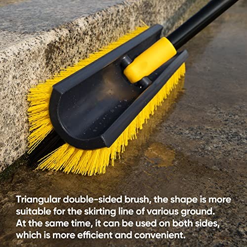 Double-Sided Floor Scrub Brush Triangle Brush Corner Crevice Color One