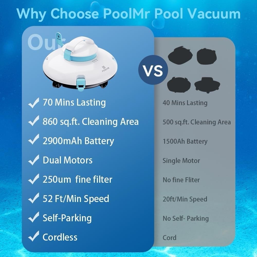 PoolMr Cordless Robotic Pool Cleaner ( Starfish MY-S2-01 )- White