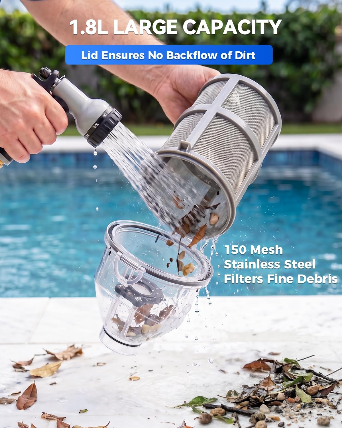 Wireless Remote Pool Vacuum, Cordless Pool Vacuum for Above Ground & Inground…