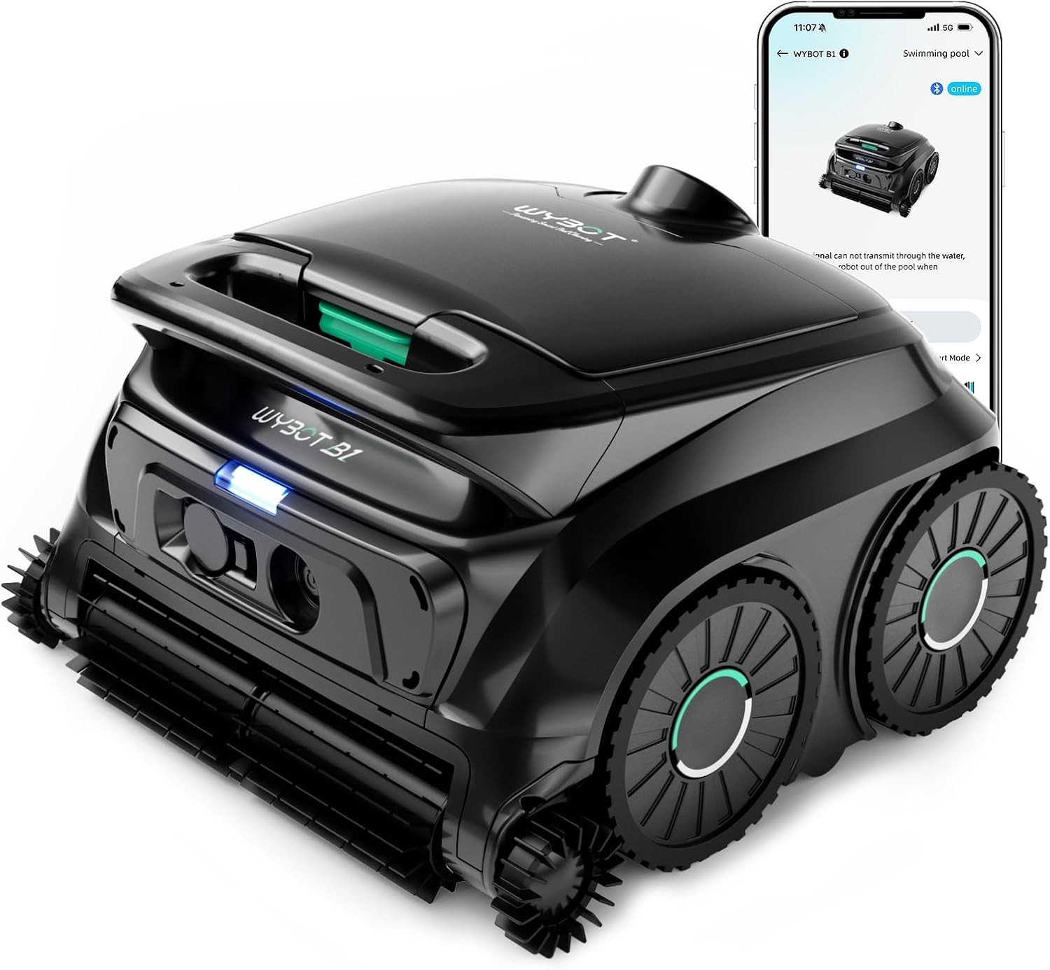 WYBOT B1 2026 Robotic Pool Cleaner Cordless Floor Wall Smart Navigation App