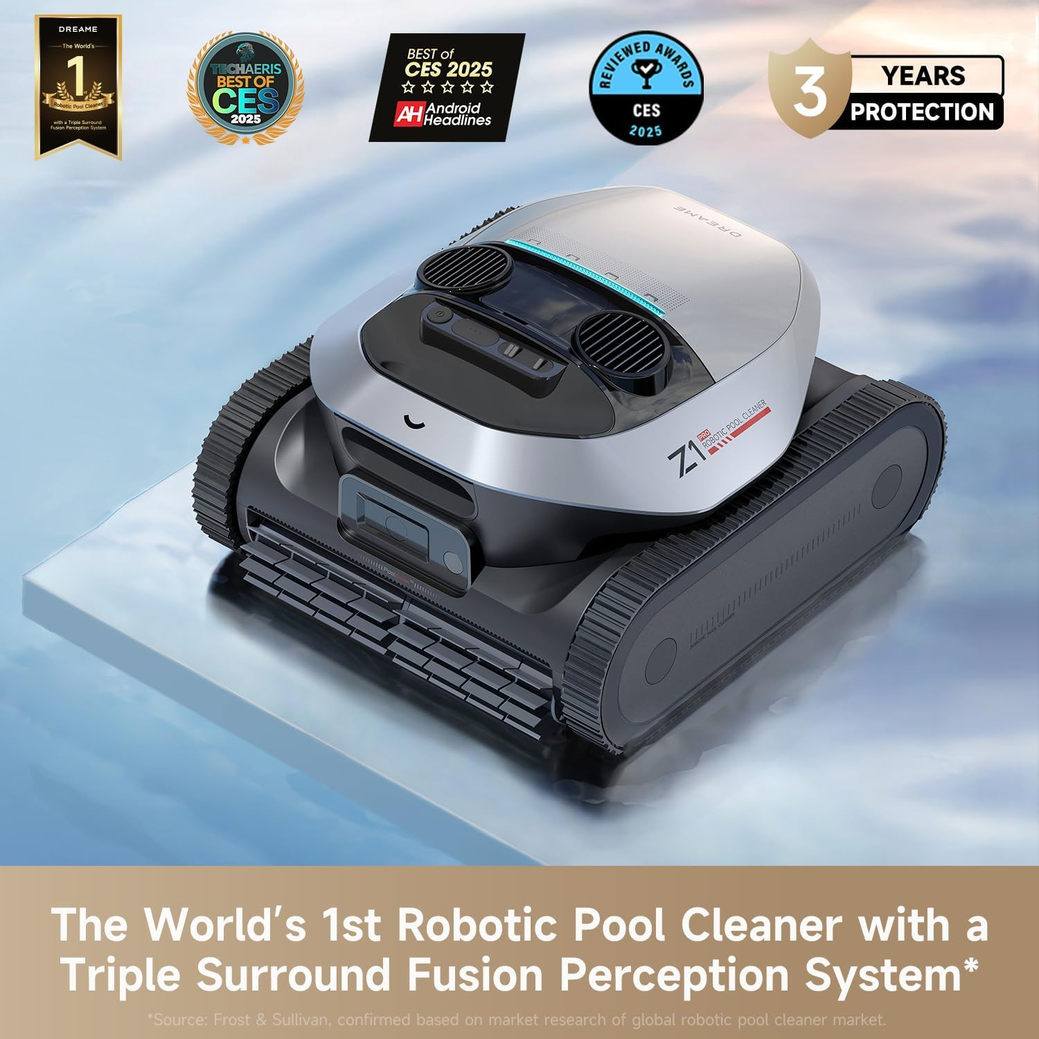 Z1 Pro Cordless Robotic Pool Cleaner with Remote Control & 8000 GPH Suction