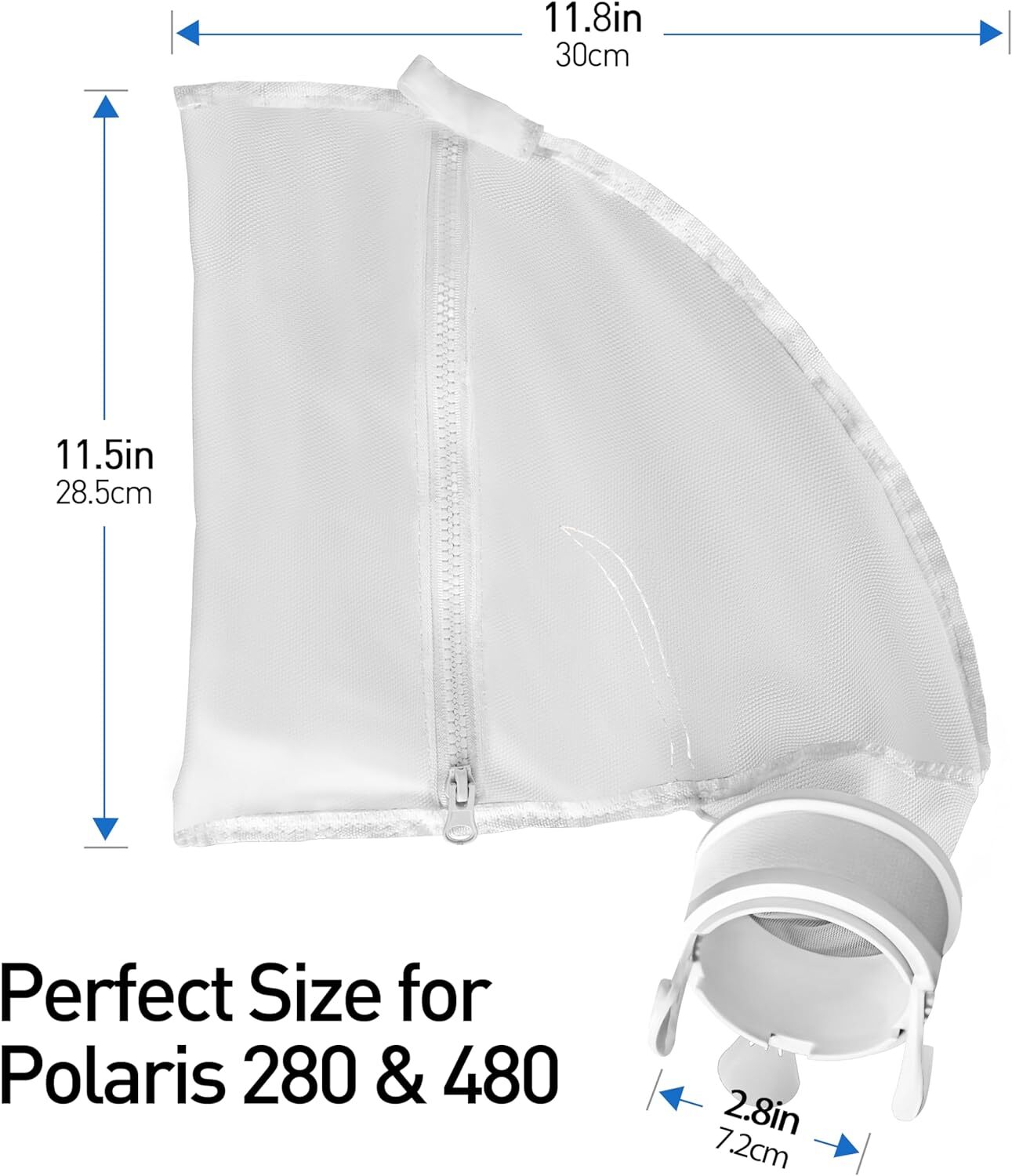 Nylon Mesh Pool Cleaner Bags,Bag Zipper for Polaris 280 & 480 Pool Cleaner Al…