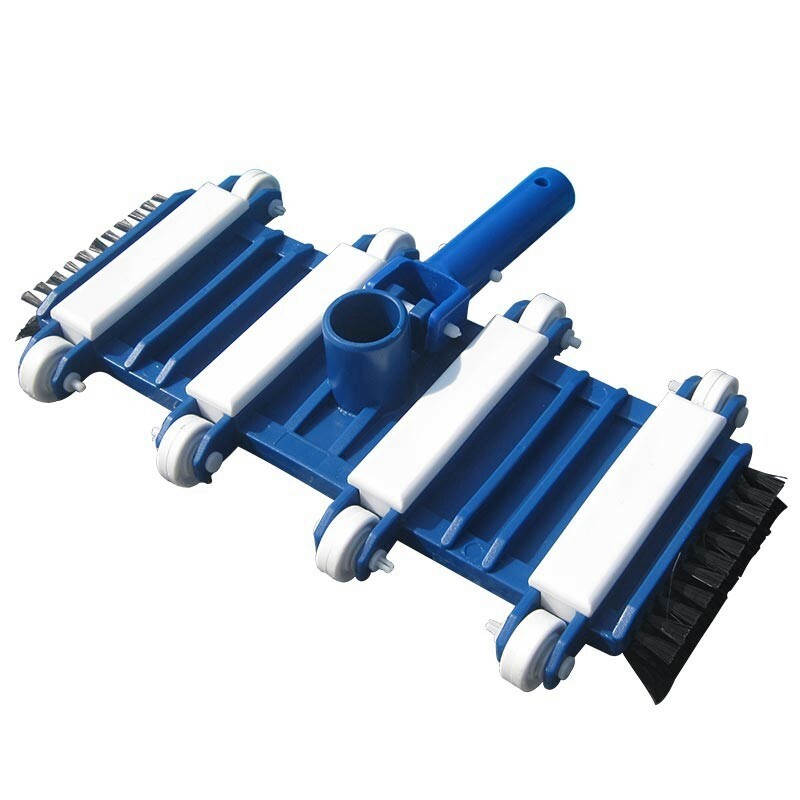 14&Prime; Heavy-Duty Flexible Swimming Pool and Spa Vacuum Head with Wheels Brush