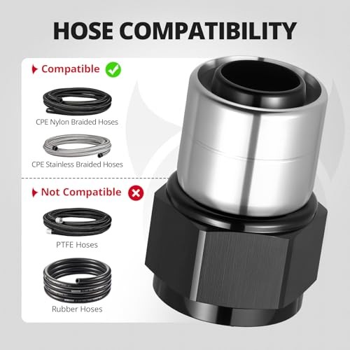 Crimp Swivel Hose End Fitting for CPE Braided Hose 16AN Straight