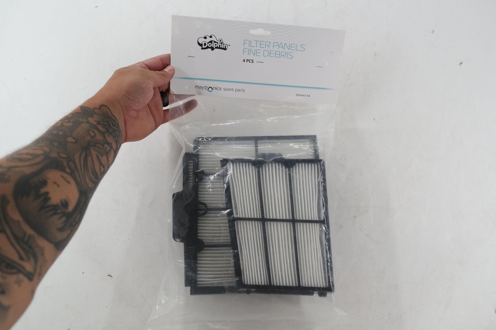 Dolphin Filter Panels Fine Debris 4 Pcs 9991467-R4 White Pool Cleaner Parts