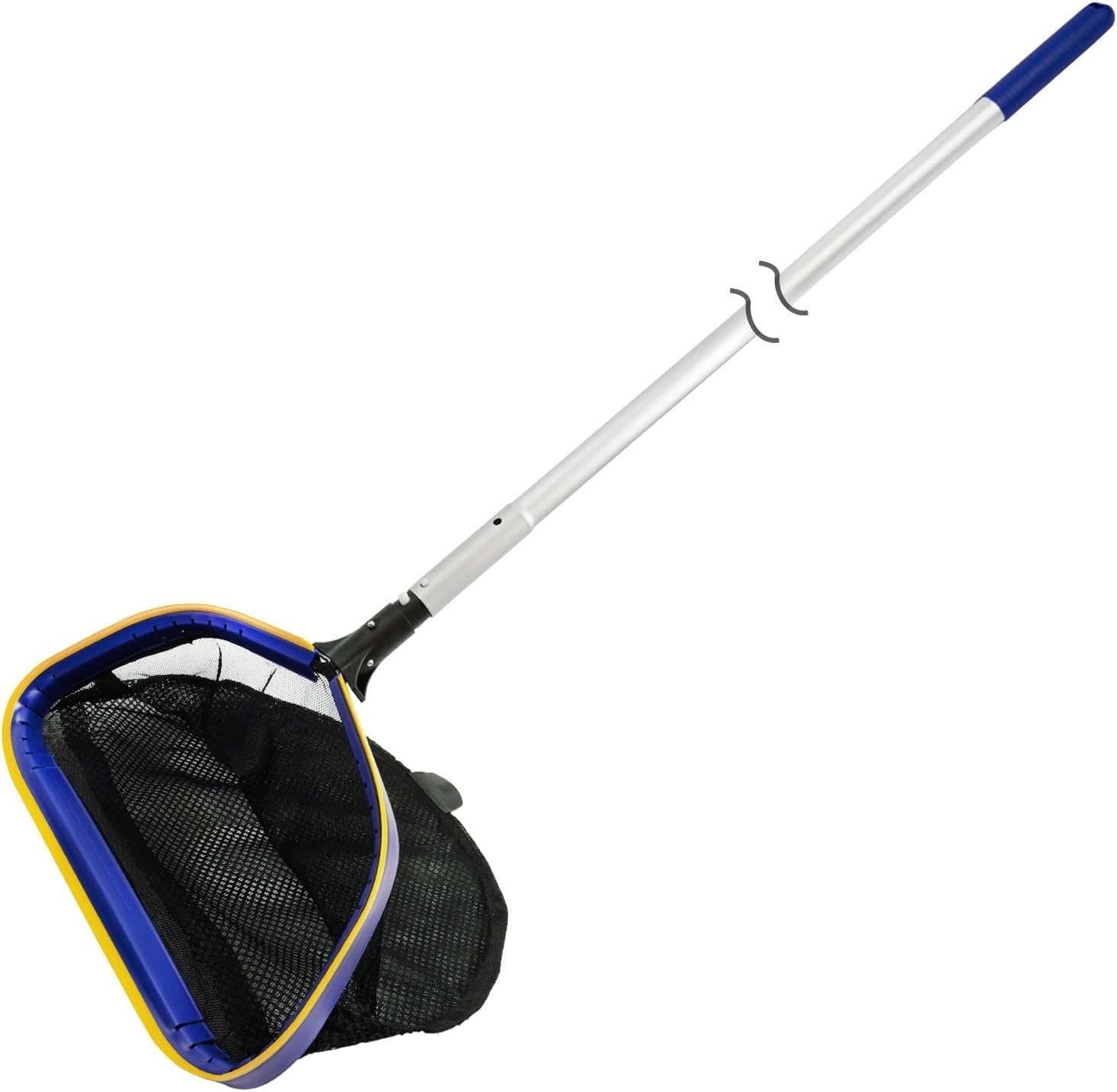 Effortless Pool Cleanup with Adjustable 3ft-10ft Skimmer Net & Heavy-Duty Design