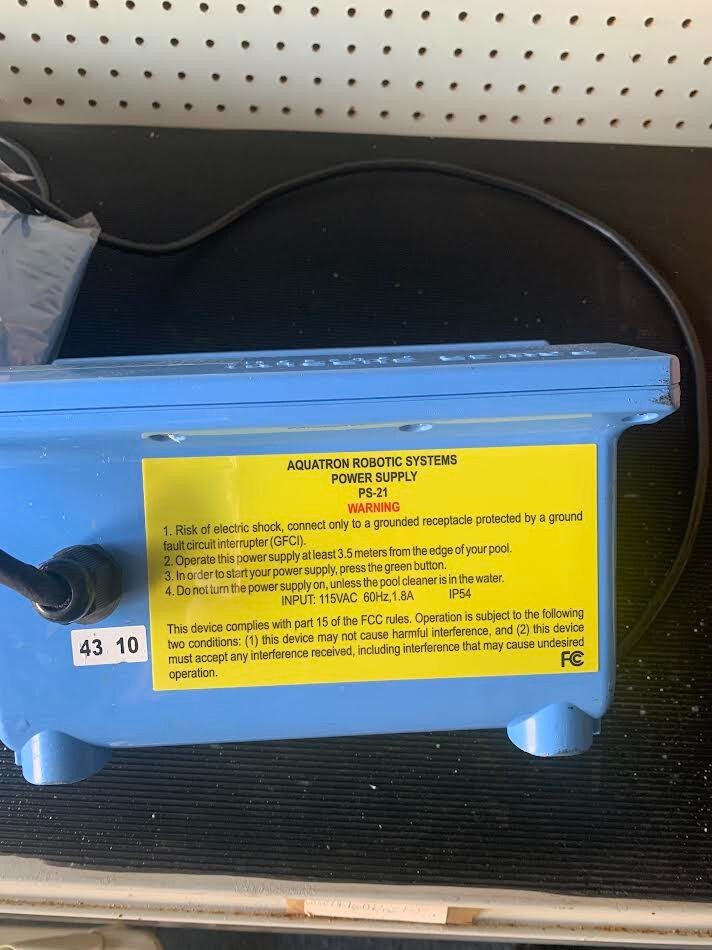 WATER TECH/BLUE DIAMOND/AQUATRON POWER SUPPLY P/N: AS07155,S/N 24162277 (USED)