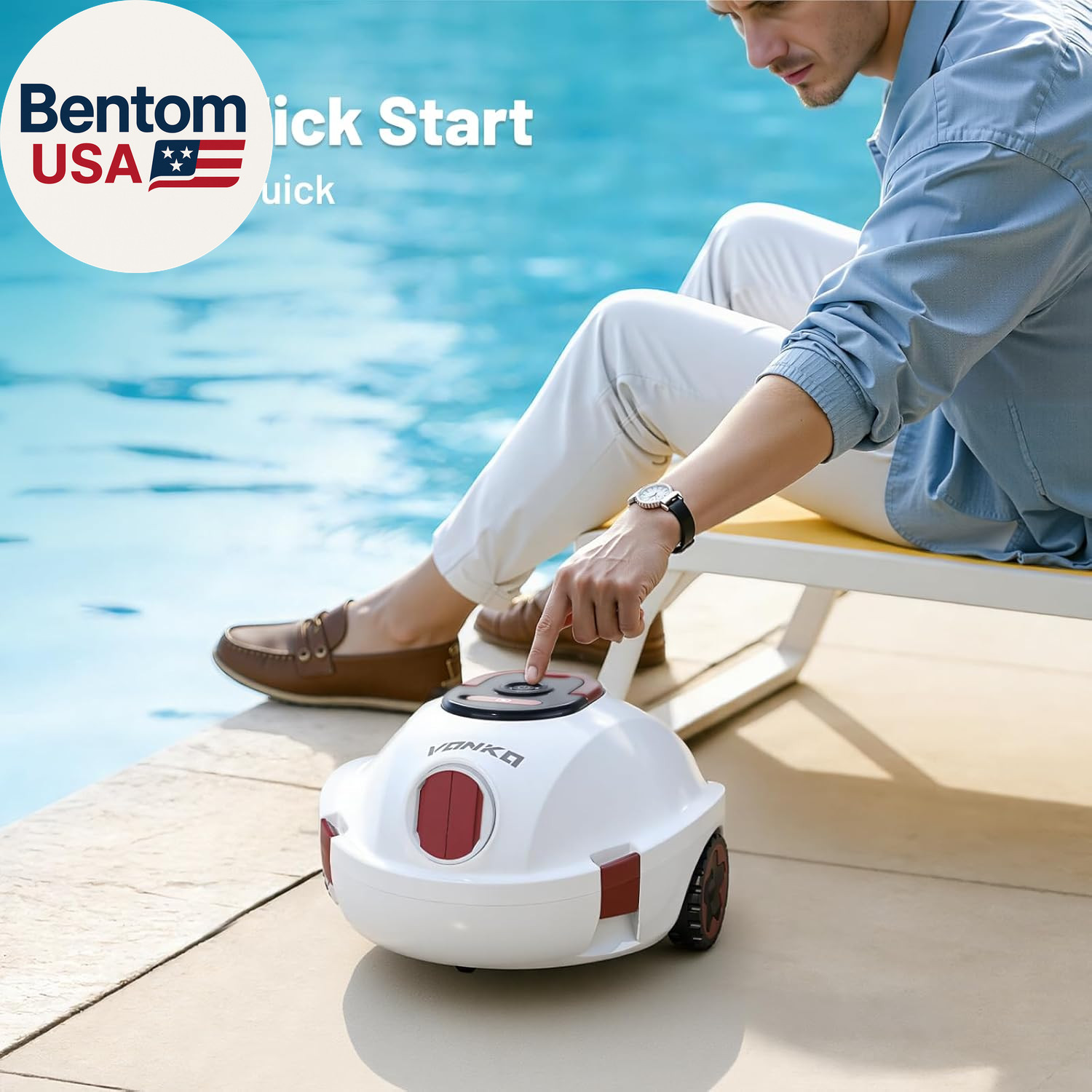 P10 Cordless Robotic Pool Cleaner, 100-Min Runtime, Pool Vacuum for above Ground