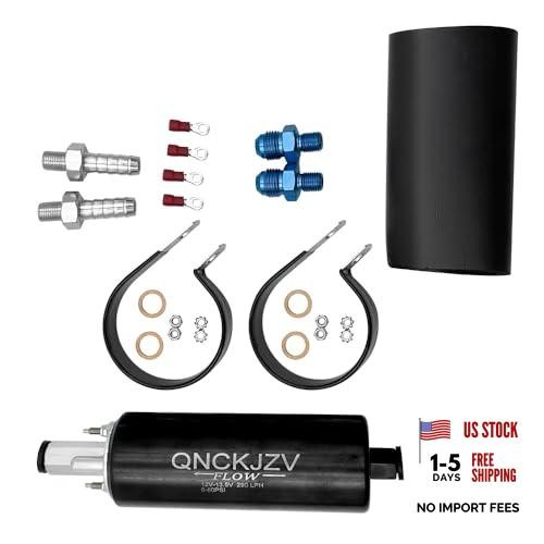 High Flow 290LPH Inline Fuel Pump with Installation Kit – Replacement for