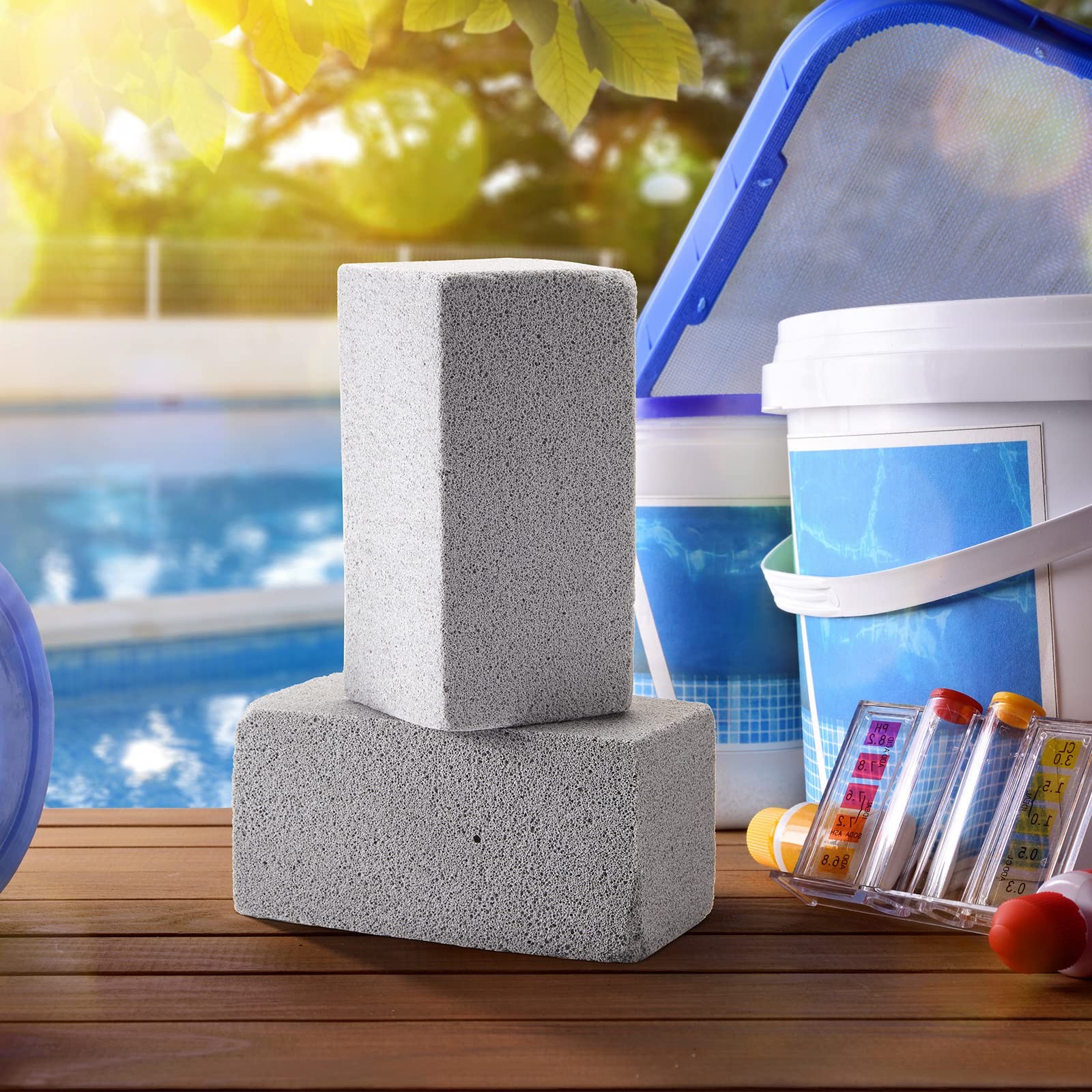 4 Pcs Pools Tile Pumice Stone for Cleaning Remover for Pool Tile 3.94 x 2.76 …