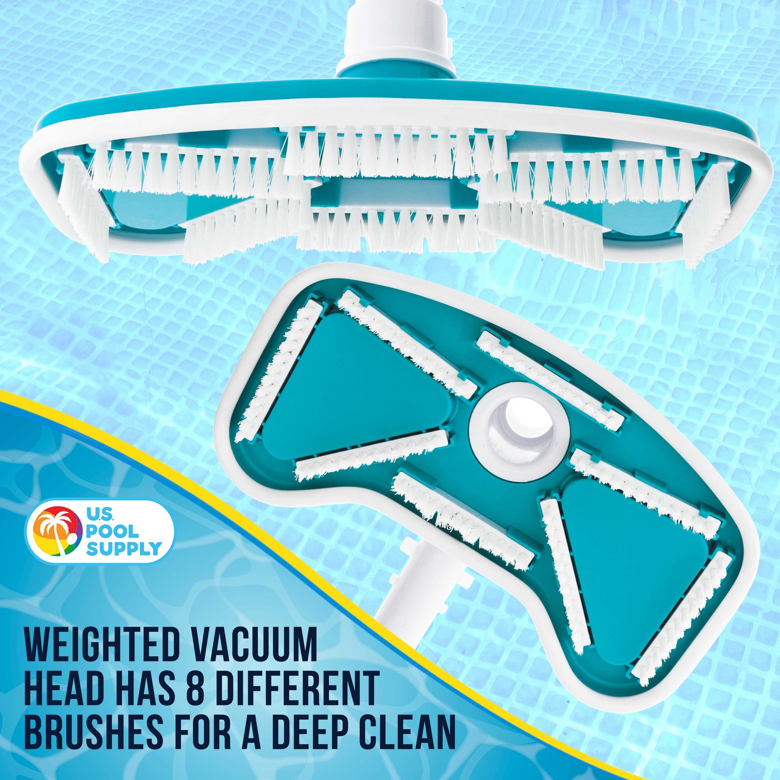 Weighted Butterfly Swimming Pool Vacuum Head, Vinyl Lined, Clean Remove Debris