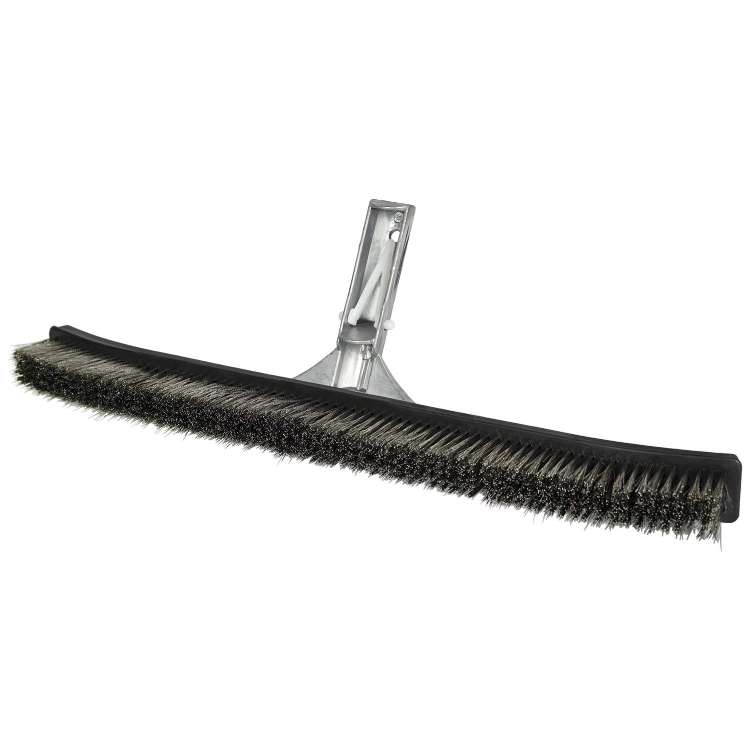 Heavy-Duty 18&Prime; Stainless Steel Pool Algae Brush – Aluminum Back for Gunite Pools