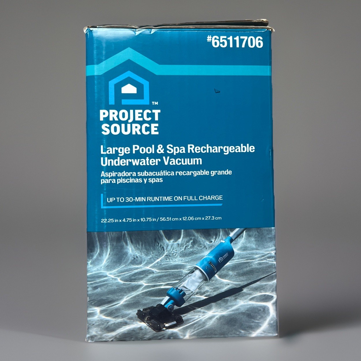 Project Source Handheld Large Pool &Spa Rechargeable Underwater Vacuum