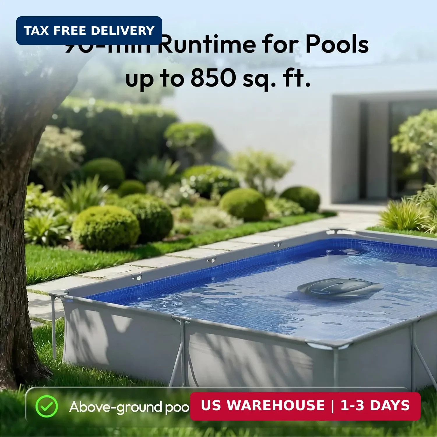(2026 New) Bubot 300P Cordless Pool Vacuum for Above Ground Pool, Robotic Pool C