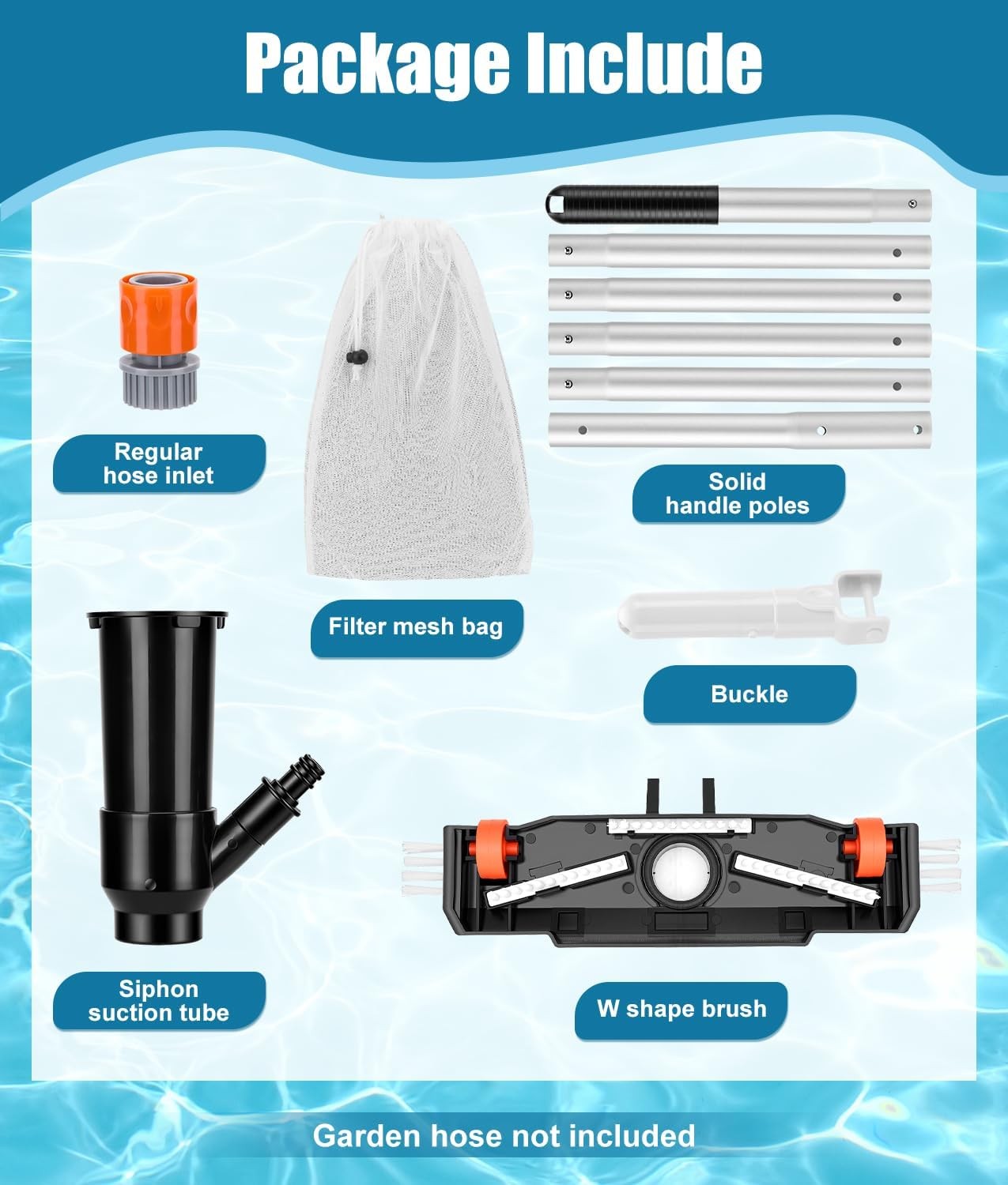 Portable Pool Vacuum Jet for Above Ground Pool, Spas, Ponds & Fountains |