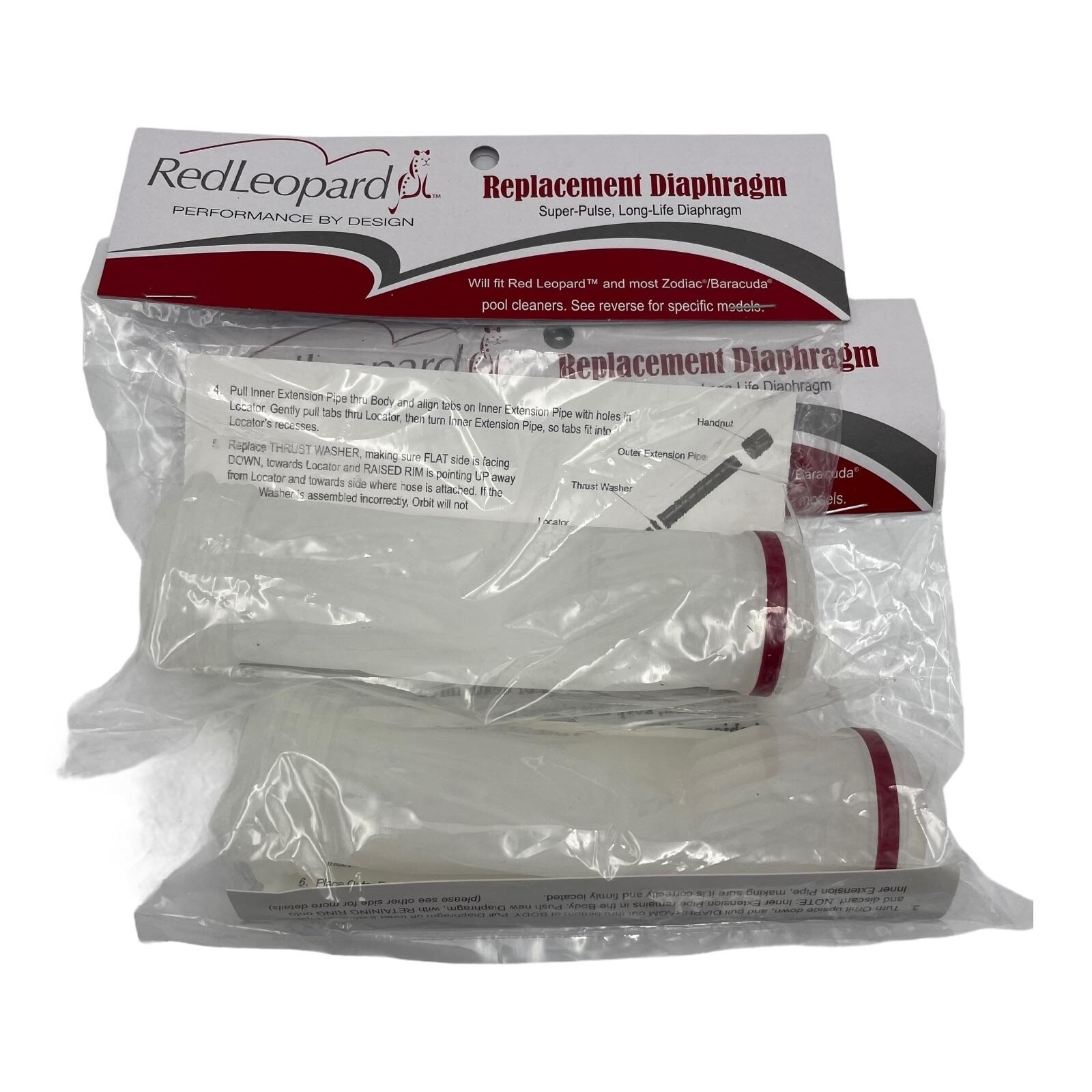 Red Leopard Diaphragm / Zodiac Barracuda Pool Vacuum Cleaner Part S0005 / 2 Pack