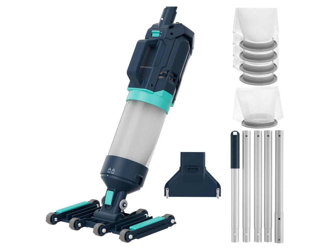Heave Duty Handheld Pool Vacuum for Above Ground Pool – 18.9GPM Powerful Suction