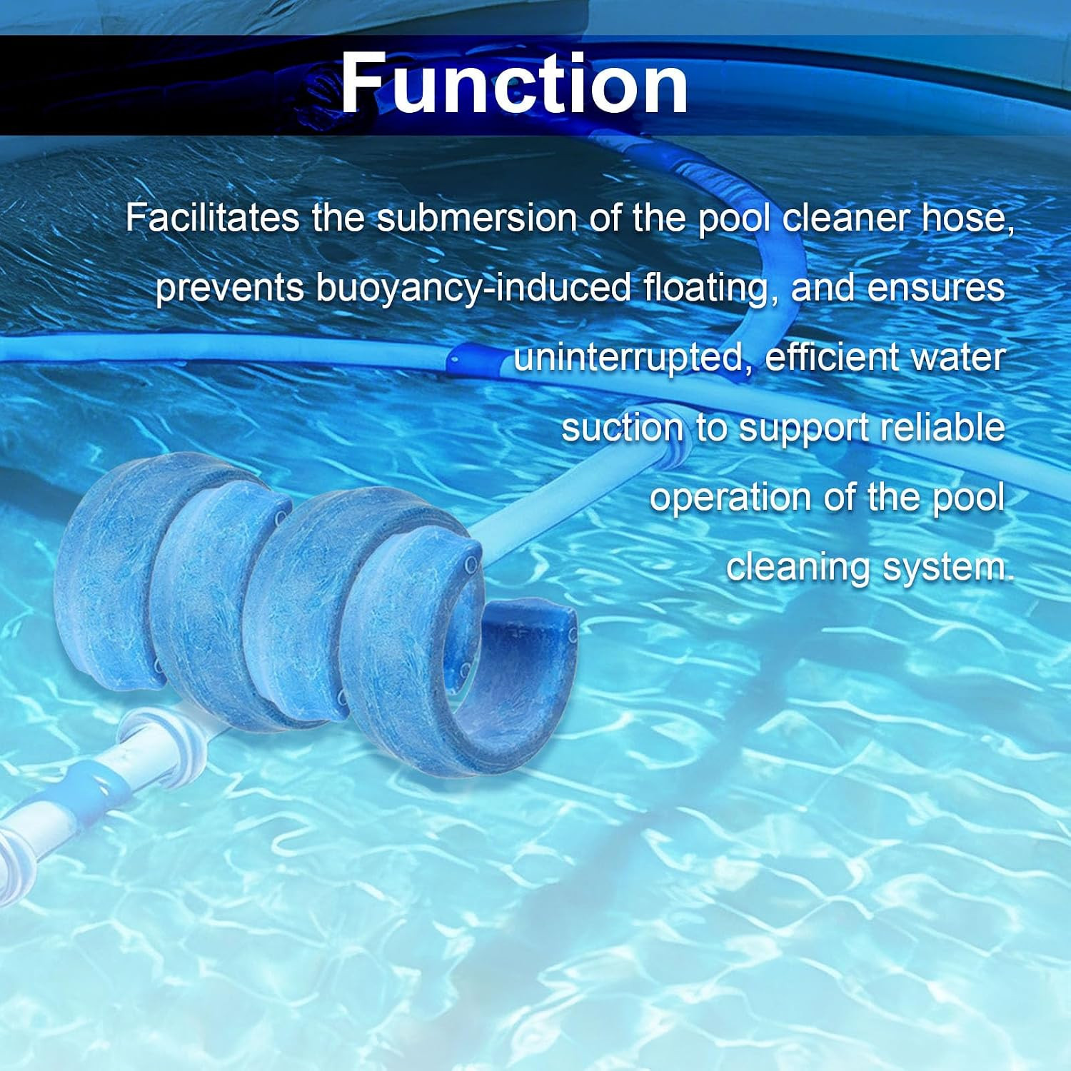 Pool Cleaner Hose Weights, 8 Pack, Blue, Compatible with Baracuda W83247