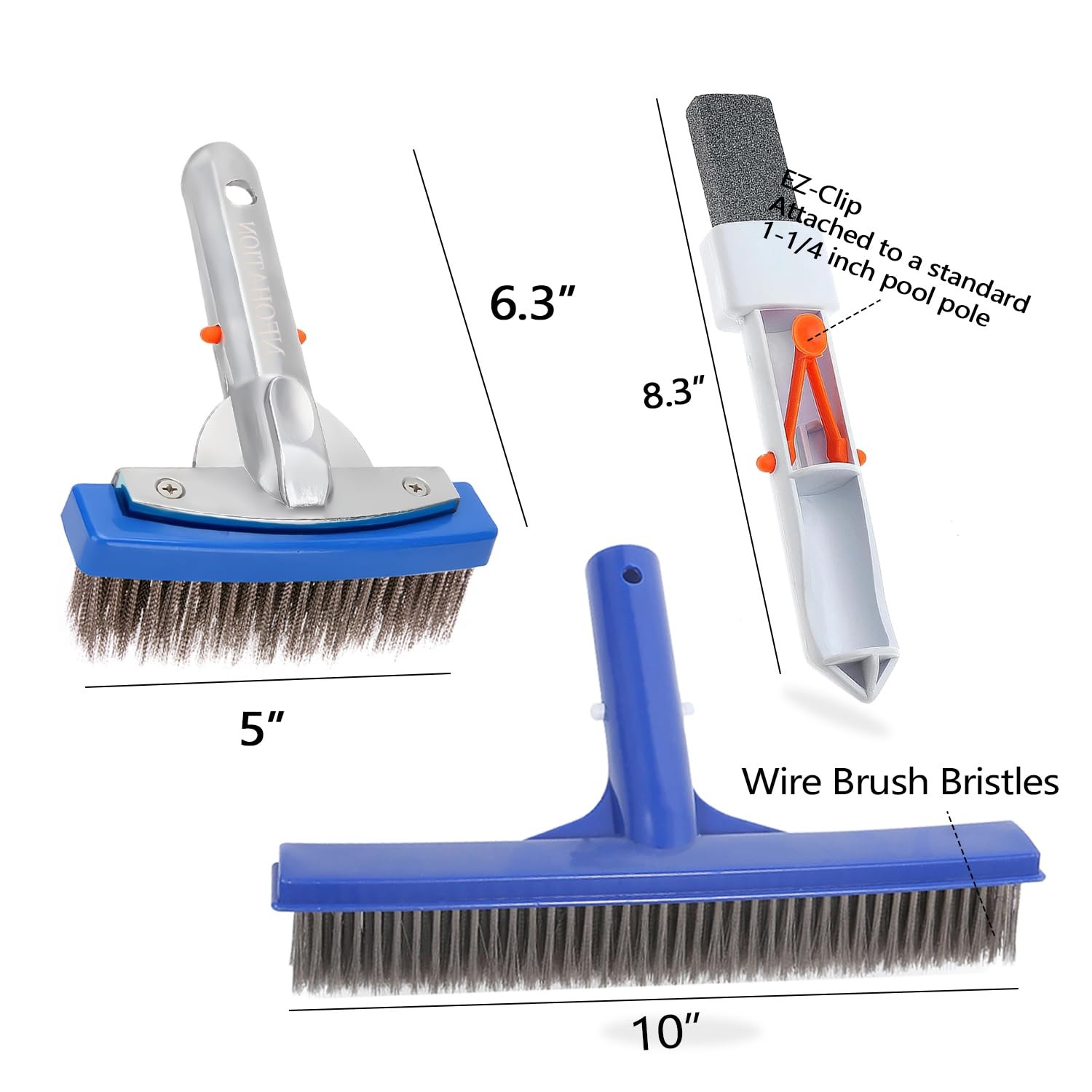 NEOHATION Pool Pumice Stone Brush Set