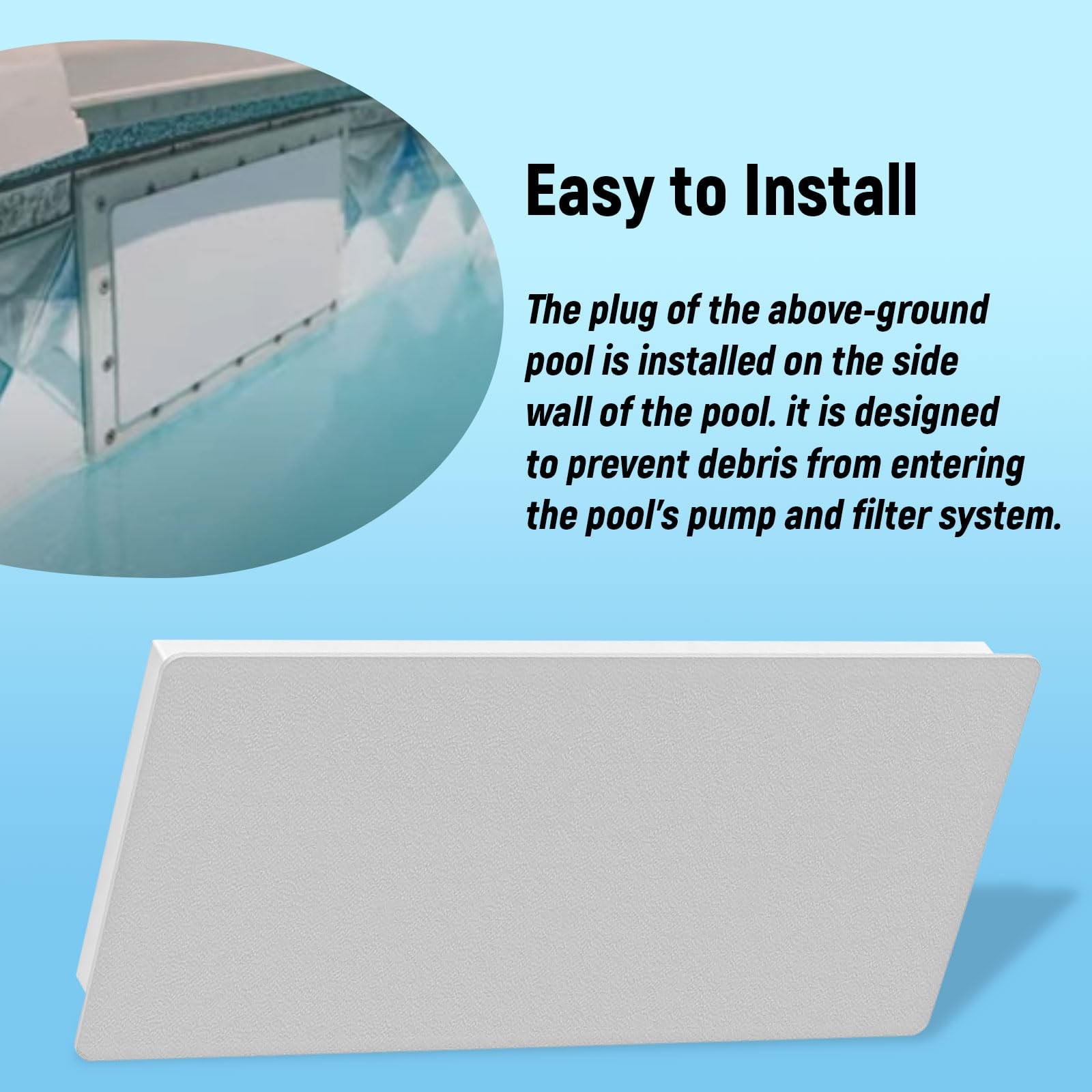 Wide Mouth Skimmer Plug for Winter Pool Protection, Compatible Hayward Fits S…