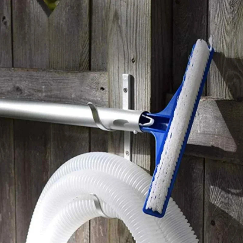 2pcs/set Portable Swimming Pool Pole Hook Aluminum Alloy Vacuum Hoses Leaf Rakes