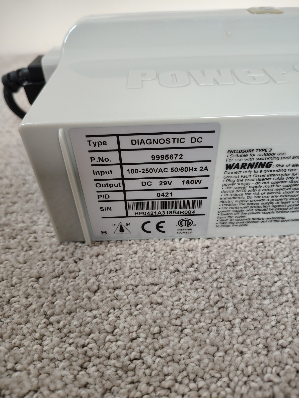 Genuine Maytronics Power Supply for Dolphin Pool Robot 9995672 Tested Works!