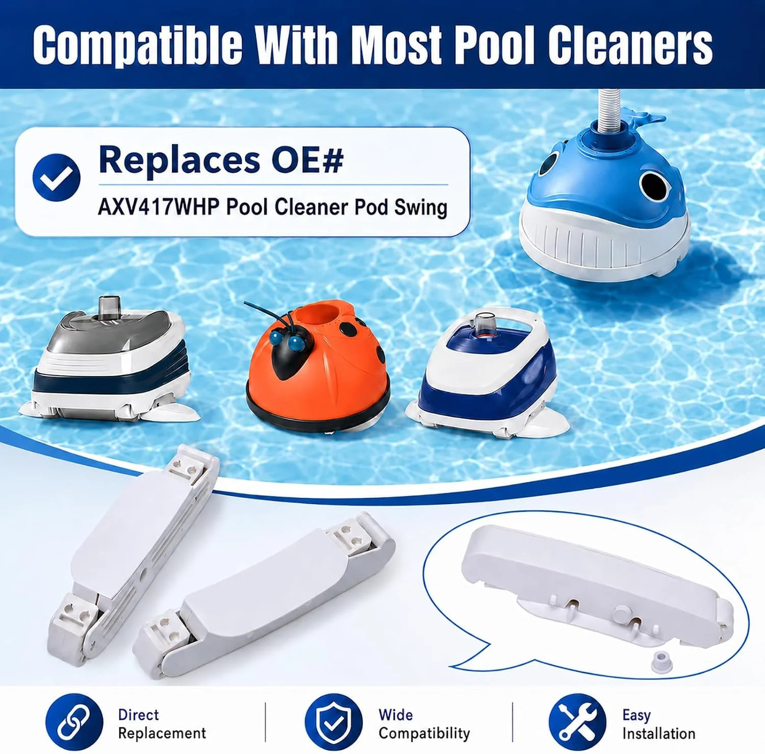 AXV417WHP Pool Cleaner Kit Compatible with Hayward Navigator Pool Vac Ultra Pool