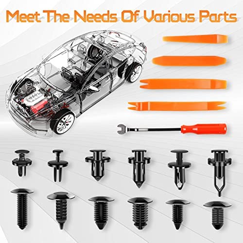 Car Clips Replacement for Toyota Honda Ford GM Chrysler 245 PCS Fender Clips