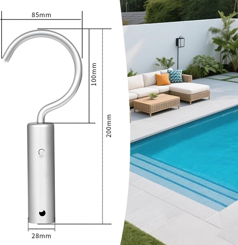 Hook for Robotic Pool Cleaner, Stainless Steel Pool Pole Hook Compatible with…