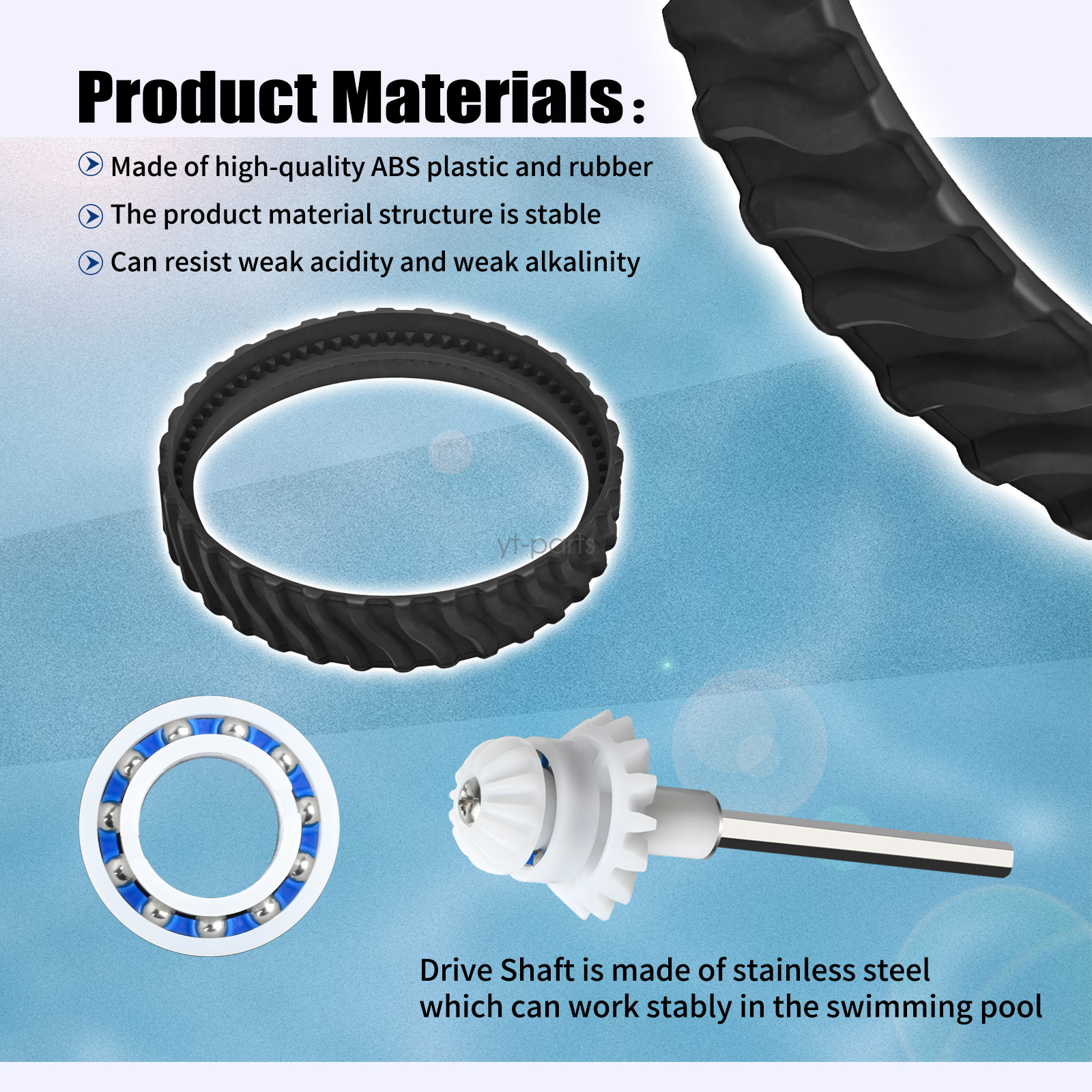 R0525100 &R0526100 For Baracuda Zodiac MX8 MX6 Track&Shaft&bearing Accessories