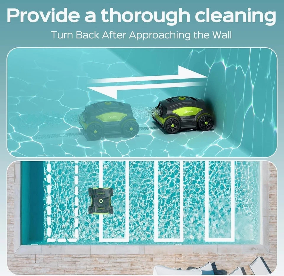 WINNY POOL CLEANER WY1103 Pool Robot, Cordless Pool with Battery, 120m²