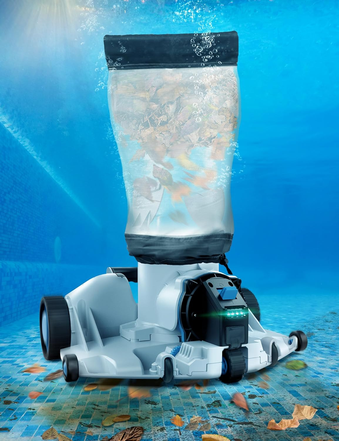Automatic Leaf Robotic Pool Vacuum Cleaner Heavy‑Duty Pool Opening Heavy Debris