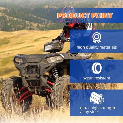 Rear Left & Right A-Arm Bushing Shafts Blots Kit Compatible with Polaris