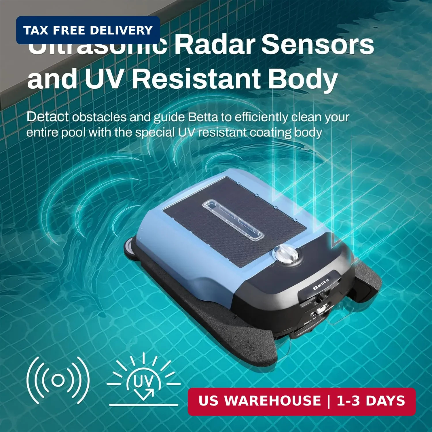 Betta Flex Solar-Powered Robotic Pool Skimmer – Cordless with Dual Cleaning Mode