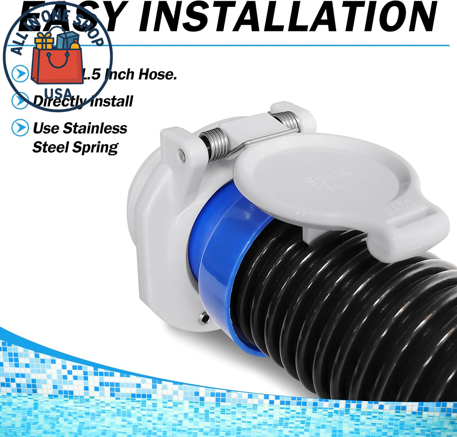 W400BWHP Free Rotating Vacuum Lock for Hayward Navigator Pool Cleaners