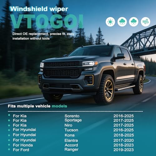 OEM Quality 26 »+16 » Windshield Wiper Blades – Premium All-Seasons J-Hook