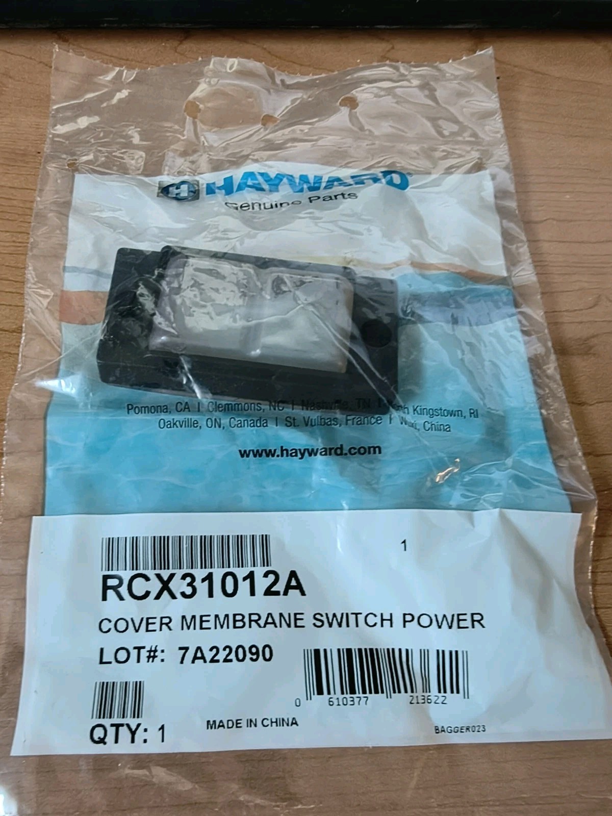 Membrane Cover, Hayward SV/SVXL/TS, Power Supply Switch