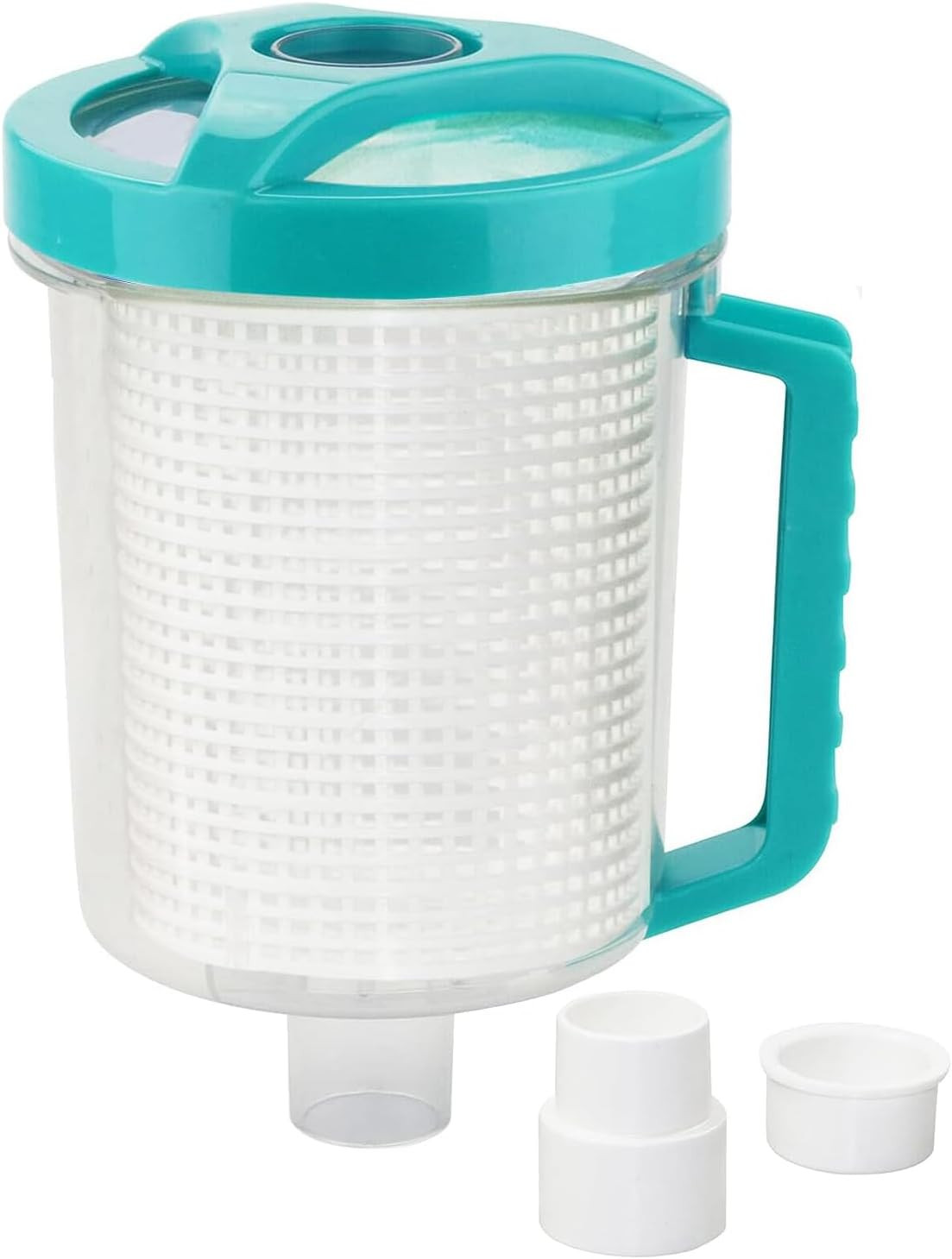 Beadchica Pool Leaf Canister Catcher for Pool Vacuum with Mesh Basket, In-Line L